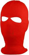 🧣 fanelik 3-hole knitted full face cover ski mask, winter balaclava for outdoor sports - warm knit full face mask logo