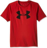 👕 футболка under armour short sleeve для мальчиков среднего размера: активная одежда для оптимальной производительности и комфорта. логотип