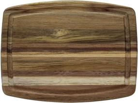 img 3 attached to 🪵 8-Inch Acacia Wood Serving & Cutting Board with Juice Groove for Home Use - TB