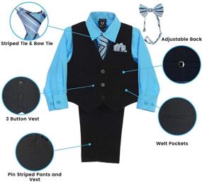 img 2 attached to 👔 Turquoise Boys' Easter Toddler Clothes Picture in Suits & Sport Coats