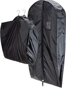 img 2 attached to 👕 HANGERWORLD Black 44in Nylon Gusseted Hanging Garment Bags – Multi Garment Carry Cover