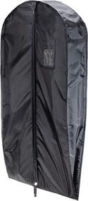 img 4 attached to 👕 HANGERWORLD Black 44in Nylon Gusseted Hanging Garment Bags – Multi Garment Carry Cover