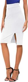 img 3 attached to Premium Pencil Bodycon Skirts for Women | Stylish Business Apparel by EXCHIC