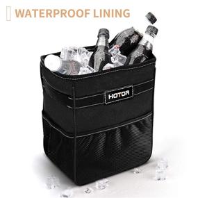 img 1 attached to 🚗 Multifunctional Car Organizer and Trash Can - HOTOR Car Storage Solution with Large Opening, Leakproof Design