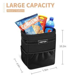 img 3 attached to 🚗 Multifunctional Car Organizer and Trash Can - HOTOR Car Storage Solution with Large Opening, Leakproof Design