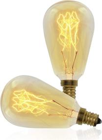 img 3 attached to Vintage Retro Edison Bulb 2-Pack: ST45, 40w, E12 Base (Small) - Timeless Lighting