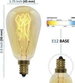 img 2 attached to Vintage Retro Edison Bulb 2-Pack: ST45, 40w, E12 Base (Small) - Timeless Lighting