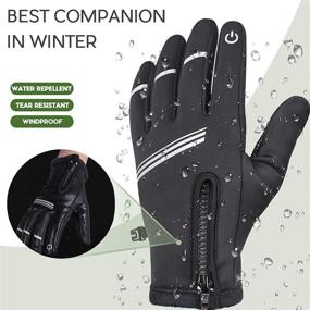 img 3 attached to 🧤 Warm and Versatile Winter Cycling Gloves for Men and Women - HIKENTURE Thermal Full Finger Bike Gloves with Touch Screen Functionality - Windproof, Non-Slip, Perfect for Running, Driving, Hiking, and Skiing