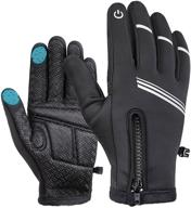 🧤 warm and versatile winter cycling gloves for men and women - hikenture thermal full finger bike gloves with touch screen functionality - windproof, non-slip, perfect for running, driving, hiking, and skiing логотип