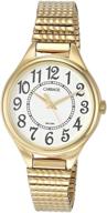 ⌚ timex women's c3c238 carolyn gold-tone stainless steel expansion band watch - a perfect carriage for fashionable women logo