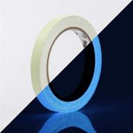 glow in the dark tape roll - 1 inch x 30ft vinyl adhesive blue luminescent tape - long-lasting glow, up to 12 hours logo