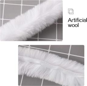 img 1 attached to 🎄 39.3 Feet Christmas White Faux Fur Ribbon Trim - 1.57 Inch Wide Artificial Furry Stripe Accessories: Perfect for Christmas Tree Decor, DIY Crafts, Party Embellishments, and Sewing Trimmings!