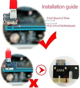 img 1 attached to 🔌 Ziyituod VER009S Комплект PCIe Райзера для майнинга биткойна, лайткоина и эфириума - 16X к 1X, с двумя 6-штырьковыми разъемами / MOLEX, 60-см кабель USB 3.0 - набор из 6 штук.