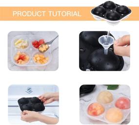 img 1 attached to 🍶 Large Round Ice Cube Mold with Lid and Funnel - 2.5-inch Whiskey Ice Ball Maker Silicone Tray, BPA Free - Ideal for Bourbon, Cocktails, and More