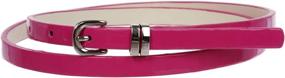 img 3 attached to Stylish Inch Patent Leather Skinny Belt: Trendy Women's Accessory and Belt