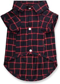 img 4 attached to Koneseve Pet Plaid Shirt, Grid Clothes T-Shirt, Sweater Bottoming Shirt Soft for Small Dogs Cats Puppy Apparel, Adorable Every Day Pajamas Costumes fit for Christmas