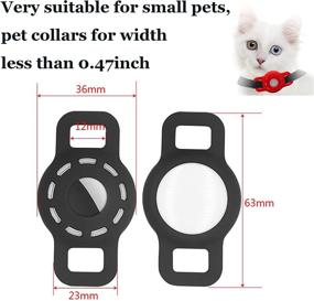 img 1 attached to 🐾 Waterproof Airtag Case with Cat Collar - Dog GPS Locator, Pet Scratch Resistance, Air_tag Loop Finder - Small Cat Collar, Anti-Lost Pet Accessories