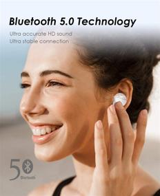 img 3 attached to 🎧 TECNO H2 Беспроводные наушники True Wireless - Шумоподавление, Bluetooth наушники с микрофоном, внутриканальные наушники с зарядным кейсом, сенсорное управление, водонепроницаемые, глубокий бас для спорта (белые)