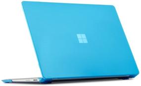 img 4 attached to 💦 mCover Hard Shell Case for 2019 15-inch Microsoft Surface Laptop 3 Computer - Aqua: Enhanced Protection and Style