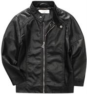 ljyh trendy stand collar leather jacket logo