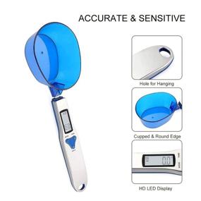 img 2 attached to 🥄 3T6B Kitchen Scale Digital Spoon Scale with Volume Scale and Weight from 0.1 Grams to 500 Grams - Support Unit g/oz/gn/ct (Includes 2 AAA Batteries)