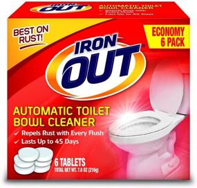 img 4 attached to Iron OUT Automatic Toilet Bowl Cleaner - Efficiently Repels Rust and Hard Water Stains, 6 Tablets, for Household Toilet Cleaning, Pack of 1