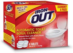 img 3 attached to Iron OUT Automatic Toilet Bowl Cleaner - Efficiently Repels Rust and Hard Water Stains, 6 Tablets, for Household Toilet Cleaning, Pack of 1