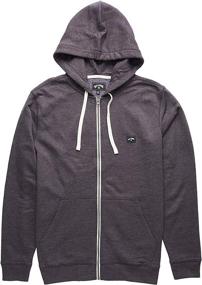 img 2 attached to Billabong Men's Classic Premium Full 🔥 Zip Fleece Sweatshirt Hoodie: Ultimate Comfort and Style