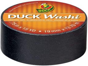 img 1 attached to 🦆 Duck Washi Tape: Craft & Decorate with Ease! Black, 0.75 in. x 15 yd, 4 Rolls