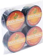 🦆 duck washi tape: craft & decorate with ease! black, 0.75 in. x 15 yd, 4 rolls logo