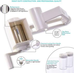img 2 attached to 🧀 Vivaant Professional-Grade Rotary Grater - 2 Stainless Steel Drums for Grating and Shredding Hard Cheeses, Chocolate, Nuts, and More! - Award-Winning Design and Durable Build Quality Ensuring a Lifelong Investment!