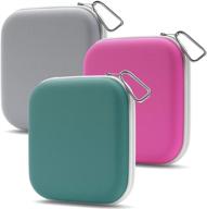 🎒 чехол для хранения масок из неопрена с молнией и карабином-брелоком - портативный зажим для хранения масок для сумочки, рюкзака, сумки (tl, pk, gy) - 3 штуки логотип