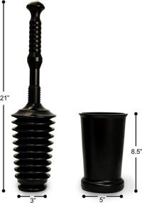 img 1 attached to 🚽 Master Plunger MP500-3TB Heavy Duty Toilet Plunger Kit for Effective Bathroom Unclogging. Includes Tall Bucket & Air Release Valve - Black