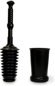 img 4 attached to 🚽 Master Plunger MP500-3TB Heavy Duty Toilet Plunger Kit for Effective Bathroom Unclogging. Includes Tall Bucket & Air Release Valve - Black
