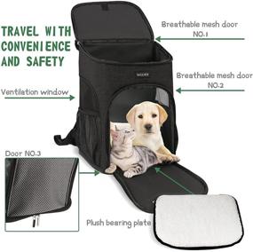 img 3 attached to BAGLHER Pet Carrier Backpack: Ventilated Design for Small Cats, Dogs & Puppies | Comfortable Shoulder Straps | Foldable & Airline Approved