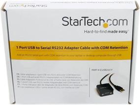 img 1 attached to 🔌 StarTech.com USB to Serial Adapter - 1 Port - USB Powered - FTDI USB UART Chip - DB9 (9-Pin) - USB to RS232 Adapter (ICUSB2321F), Black