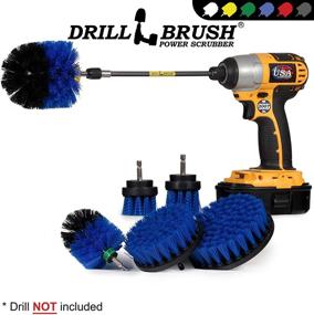 img 1 attached to Drillbrush Ultimate Boat Cleaning Kit With 7 Inch Extension - Pool Accessories - Drill Brush - Carpet Cleaner - Oxidation - Deck Brush - Slide - Steps - Hot Tub - Spa - Pool Brush
