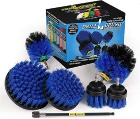 img 4 attached to Набор для чистки лодок Drillbrush Ultimate с удлинителем 7 дюймов - Аксессуары для бассейна - Щетка-сверло - Средство для чистки ковров - Окисление - Щетка для палубы - Горка - Ступени - Гидромассажная ванна - Спа - Щетка для бассейна