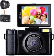 📹 weton full hd 1080p 24.0mp video camera: flip screen vlogging camera with retractable flashlight for youtube (2 batteries included) logo