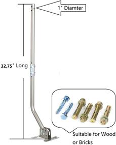 img 1 attached to McDuory Регулируемый чердак/наружная ТВ-антенна из алюминиевого кронштейна: легкая установка, прочная структура, защита от погоды - длина плеча 32,75 дюйма, универсальные крепления/кронштейны для стены (поле диаметром 1 дюйм).