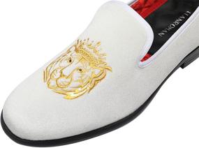 img 2 attached to 👞 ELANROMAN Embroidered Wedding Loafers - Fashionable and Stylish