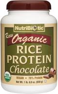 🍫 nutribiotic certified organic rice protein chocolate - low carb vegan powder, keto-friendly, gmo-free, gluten-free, easy to digest - 22.9 oz logo