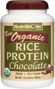 img 4 attached to 🍫 NutriBiotic Certified Organic Rice Protein Chocolate - Low Carb Vegan Powder, Keto-Friendly, GMO-Free, Gluten-Free, Easy to Digest - 22.9 Oz