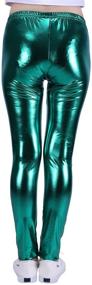 img 1 attached to 🌈 HDE Metallic Iridescent Leggings for Girls - Footless Shimmering Clothing