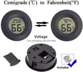 img 3 attached to JEDEW 6-Pack Mini Hygrometer Gauge: Digital Humidity Temperature Meter for Various Applications - Ideal for Indoor/Outdoor, Humidifiers, Dehumidifiers, Greenhouse, Reptiles & More - Fahrenheit(℉) or Celsius(℃)