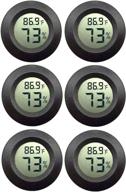 jedew 6-pack mini hygrometer gauge: digital humidity temperature meter for various applications - ideal for indoor/outdoor, humidifiers, dehumidifiers, greenhouse, reptiles & more - fahrenheit(℉) or celsius(℃) логотип