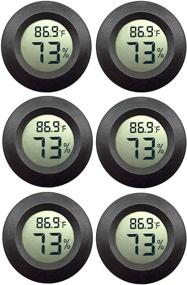 img 4 attached to JEDEW 6-Pack Mini Hygrometer Gauge: Digital Humidity Temperature Meter for Various Applications - Ideal for Indoor/Outdoor, Humidifiers, Dehumidifiers, Greenhouse, Reptiles & More - Fahrenheit(℉) or Celsius(℃)