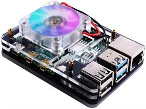 img 1 attached to 🌬️ GeeekPi 4шт Raspberry Pi 4 Тихий вентилятор: Эффективное охлаждение для Raspberry Pi 4 Model B, 3B+/3B/2B - Многоцветные варианты.