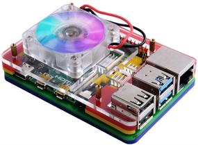 img 2 attached to 🌬️ GeeekPi 4шт Raspberry Pi 4 Тихий вентилятор: Эффективное охлаждение для Raspberry Pi 4 Model B, 3B+/3B/2B - Многоцветные варианты.