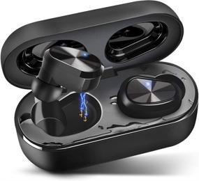 img 4 attached to 🎧 Top-Rated Wireless Earbuds Bluetooth 5.0 with IPX7 Waterproofing - Premium Sound, Deep Bass & Built-in Mic | Ideal for Sports